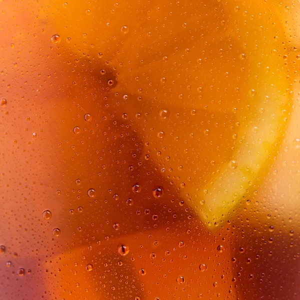 Cold glass of cola with dew drops — Stock Photo, Image