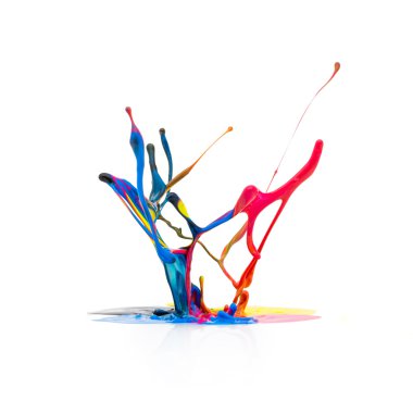 Sıçramasına Cmyk boya renkleri