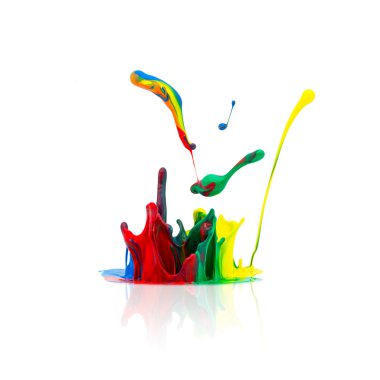 Beyaz renkli boya splash