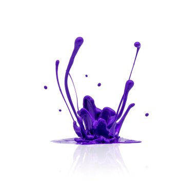 purple paint splashing