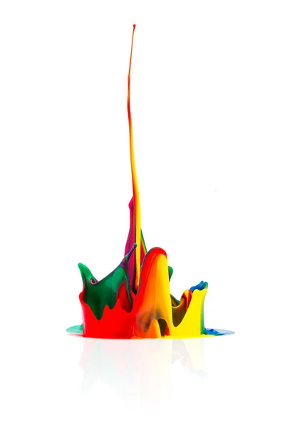 Abstract Colorful paint splashing — Stock Photo, Image