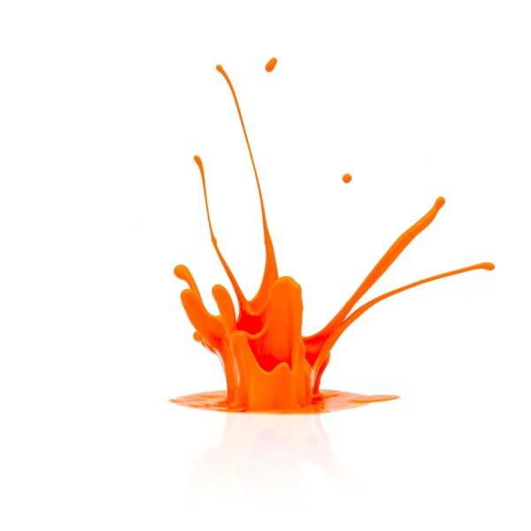 Abstrakte orangefarbene Farbe spritzt — Stockfoto