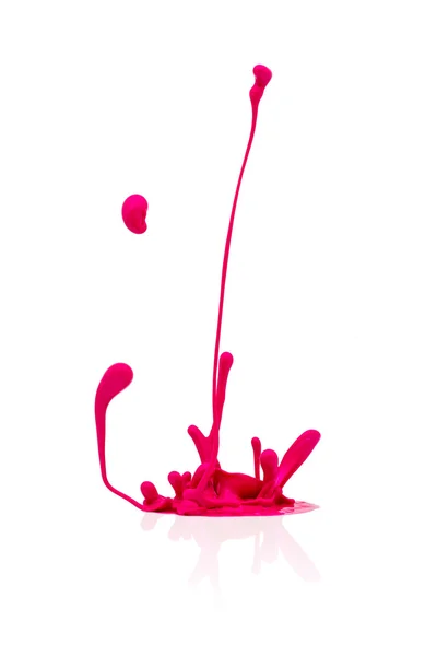 Abstract pink paint splashing — Stock Photo, Image