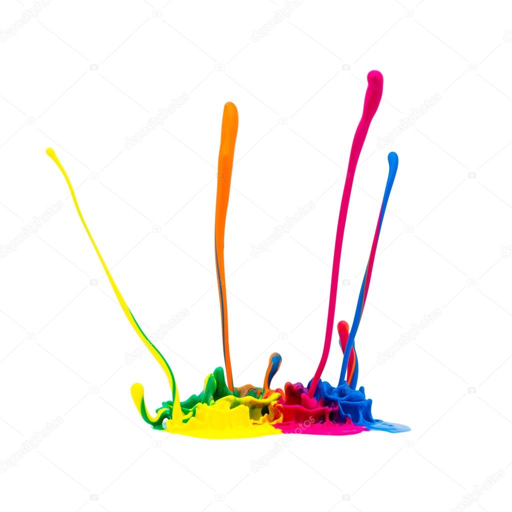 abstract Colorful paint splashing