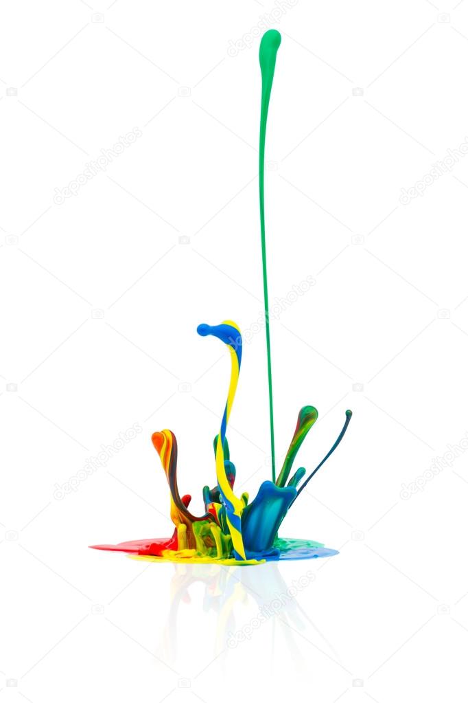 abstract Colorful paint splashing