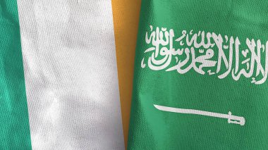 Suudi Arabistan ve İrlanda 'da iki adet tekstil kumaşı 3D.