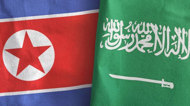 Suudi Arabistan ve Kuzey Kore 'de iki adet 3 boyutlu tekstil kumaşı.