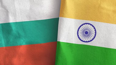 Hindistan ve Bulgaristan 'da üç boyutlu tekstil kumaşına iki bayrak dikildi