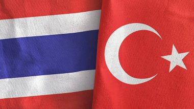 Türkiye ve Tayland 'da üç boyutlu tekstil kumaşına iki bayrak kondu