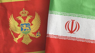 İran ve Karadağ 'da tekstil kumaşı 3 boyutlu olarak iki bayrak dikildi