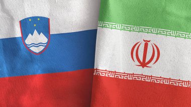 İran ve Slovenya 'da tekstil kumaşı 3 boyutlu olarak iki bayrak dikildi
