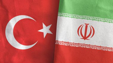 İran ve Türkiye 'de üç boyutlu tekstil kumaşına iki bayrak dikildi