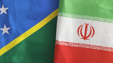 İran ve Solomon Adaları, iki adet 3 boyutlu tekstil kumaşı.