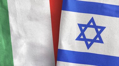 İsrail ve İtalya 'da tekstil kumaşı 3 boyutlu olarak iki bayrak dikildi