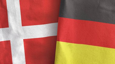 Almanya ve Danimarka, üç boyutlu tekstil kumaşına iki bayrak dikti