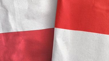 Endonezya ve Polonya 'da iki adet tekstil kumaşı 3D.