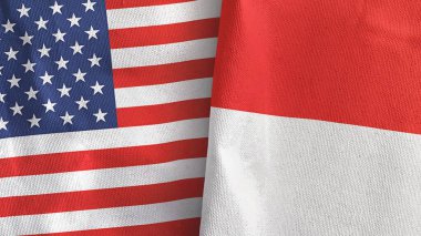 Endonezya ve Amerika Birleşik Devletleri 3 boyutlu kumaş üretiminde iki bayrak taşıyor.