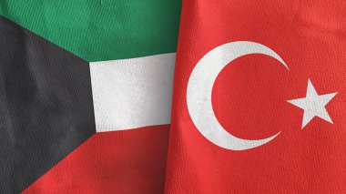 Türkiye ve Kuveyt 'te üç boyutlu tekstil kumaşı iki bayraklı