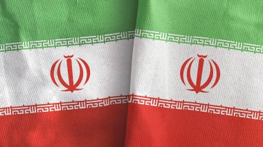 İran 'da tekstil kumaşı 3 boyutlu olarak iki bayraklı