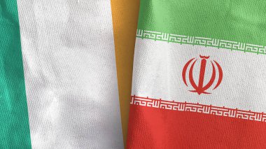 İran ve İrlanda 'da iki bayraklı kumaş 3D tasarımı