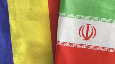 İran ve Romanya 'da tekstil kumaşı 3 boyutlu olarak iki bayrak dikildi