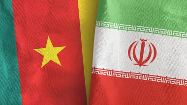İran ve Kamerun, üç boyutlu tekstil kumaşına iki bayrak dikti