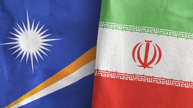 İran ve Marshall Adaları, iki adet 3 boyutlu tekstil kumaşı.