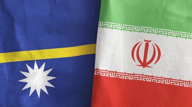İran ve Nauru, üç boyutlu tekstil kumaşına iki bayrak dikti