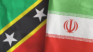 İran ve Saint Kitts ve Nevis, üç boyutlu tekstil kumaşı.