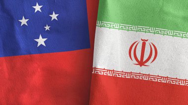 İran ve Samoa, üç boyutlu tekstil kumaşına iki bayrak dikti
