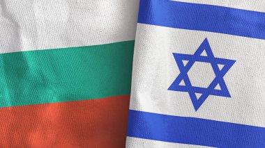 İsrail ve Bulgaristan 'da üç boyutlu tekstil kumaşı iki bayrak dikildi