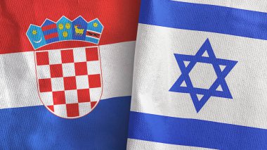 İsrail ve Hırvatistan 'da tekstil kumaşı 3 boyutlu olarak iki bayrak dikildi