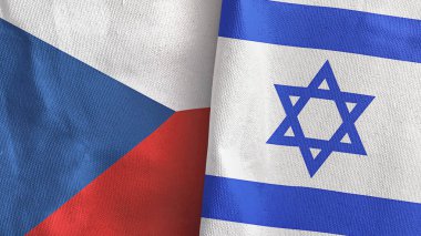 İsrail ve Çek Cumhuriyeti 'nde tekstil kumaşı 3 boyutlu olarak iki bayraklandı
