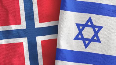 İsrail ve Norveç 'te iki bayraklı kumaş 3D tasarımı