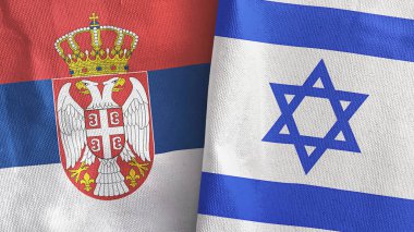 İsrail ve Sırbistan 'da tekstil kumaşı 3 boyutlu olarak iki bayrak dikildi