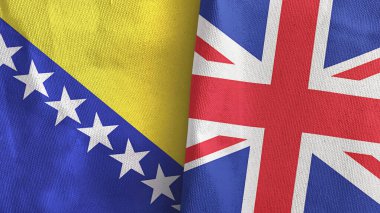 Birleşik Krallık ve Bosna-Hersek 'te üç boyutlu tekstil kumaşı üretimi iki bayrak