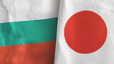 Japonya ve Bulgaristan 'da tekstil kumaşı 3 boyutlu olarak iki bayrak dikildi