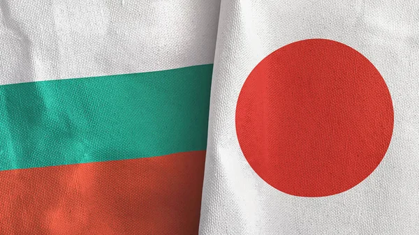 Japonya ve Bulgaristan 'da tekstil kumaşı 3 boyutlu olarak iki bayrak dikildi