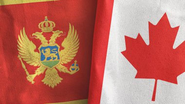 Kanada ve Karadağ 'da tekstil kumaşı 3 boyutlu olarak iki bayrak dikildi