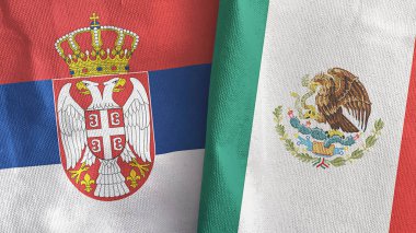 Meksika ve Sırbistan 'da tekstil kumaşı 3 boyutlu olarak iki bayrak dikildi