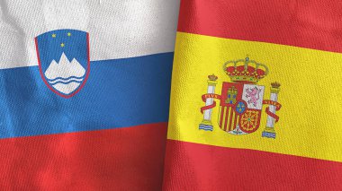 İspanya ve Slovenya 'da tekstil kumaşı 3 boyutlu olarak iki bayrak dikildi