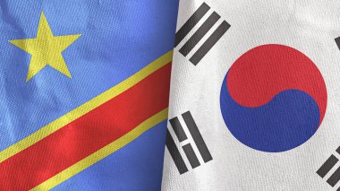 Güney Kore ve Kongo Demokratik Cumhuriyeti 3 boyutlu kumaş üreten iki bayrak taşıdı