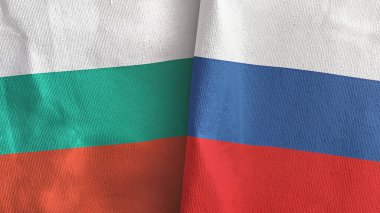 Rusya ve Bulgaristan 'da tekstil kumaşı 3 boyutlu olarak iki bayrak dikildi