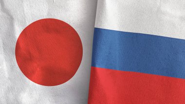 Rusya ve Japonya 'da tekstil kumaşı 3 boyutlu olarak iki bayrak dikildi