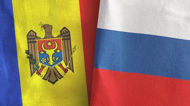 Rusya ve Moldova 'da tekstil kumaşı 3 boyutlu olarak iki bayrak dikildi