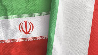İtalya ve İran 'da tekstil kumaşı 3 boyutlu olarak iki bayraklı