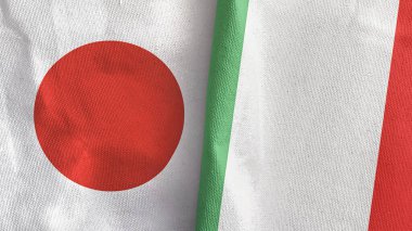 İtalya ve Japonya 'da tekstil kumaşı 3 boyutlu olarak iki bayrak dikildi