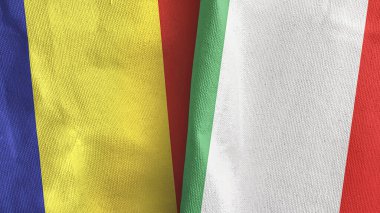 İtalya ve Romanya 'da tekstil kumaşı 3 boyutlu olarak iki bayrak dikildi