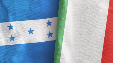 İtalya ve Honduras 'ta iki bayraklı tekstil kumaşı 3D görüntüleme