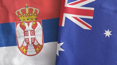 Avusturalya ve Sırbistan 'da tekstil kumaşı 3D rendelemede iki bayrak